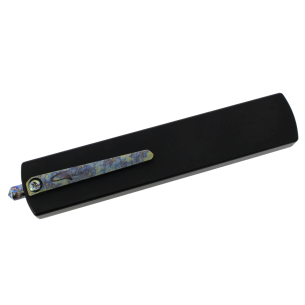GOLGOTH - G12DP+ - Couteau OTF : Manche en aluminium et lame drop point en acier D2 2