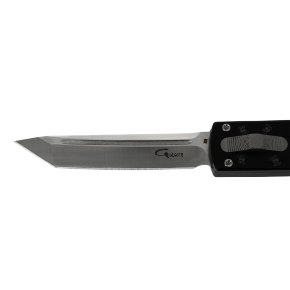 GOLGOTH - G12SKT - Couteau OTF : Lame Tanto en acier D2
