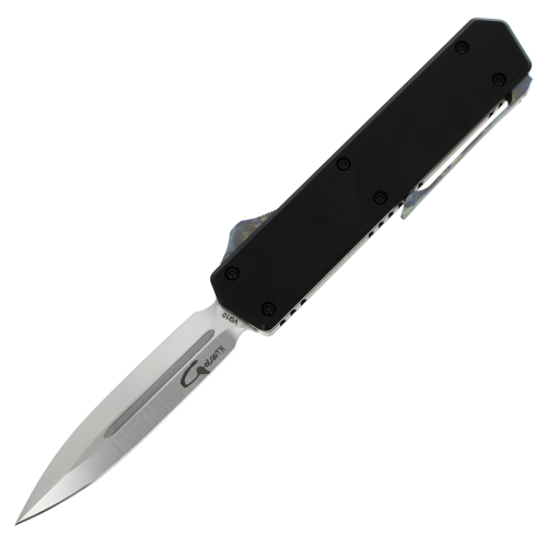 GOLGOTH - G13DP+ - Couteau automatique drop point : Manche en aluminium et lame drop point en acier VG10