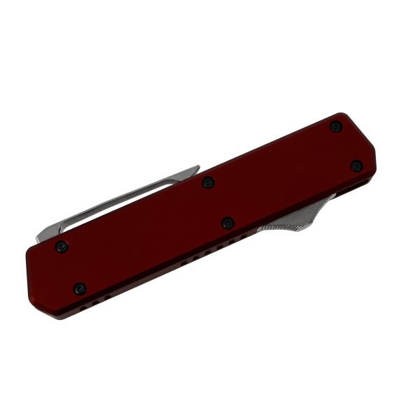 GOLGOTH - G13DT - Marron : Manche marron en aluminium, bouton d'ouverture et clip de poche en titane