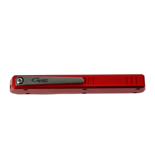 GOLGOTH - G13DT - Rouge : Manche rouge en aluminium et clip de poche en titane