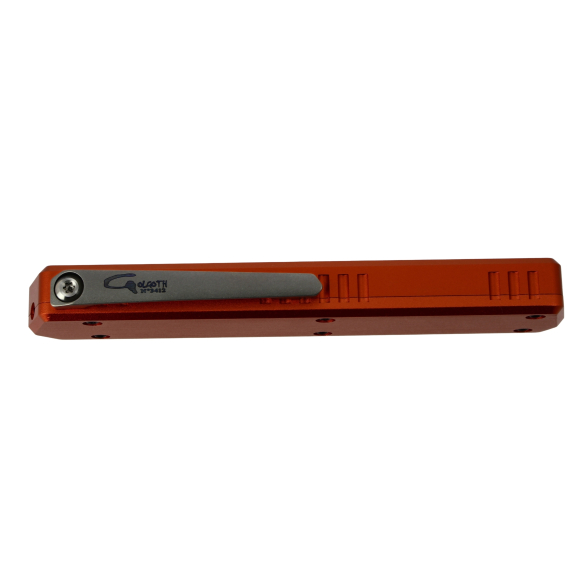 GOLGOTH - G13DT - Orange : Manche orange en aluminium et clip de poche en titane