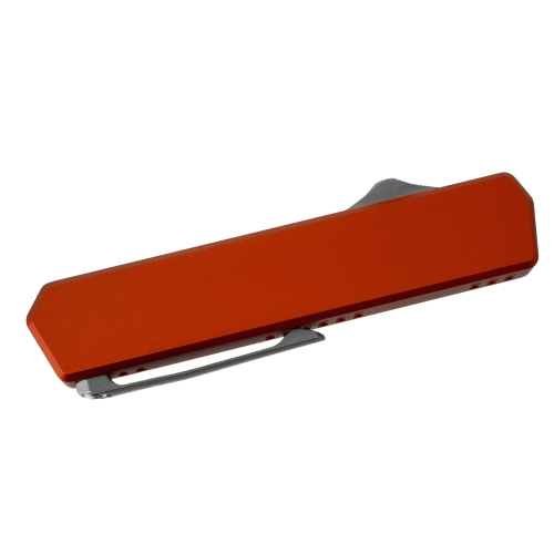 GOLGOTH - G13DT - Orange : Manche orange en aluminium, bouton d'ouverture et clip de poche en titane