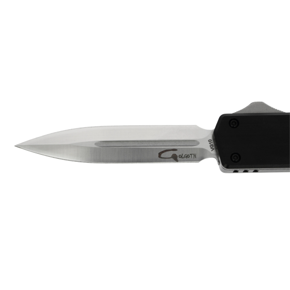 GOLGOTH - G13DT - Couteau automatique Double Tranchant : Lame double tranchant en acier VG10