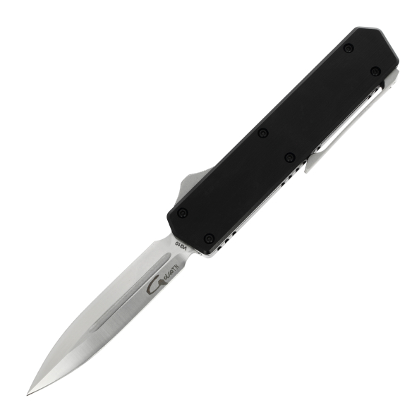 GOLGOTH - G13DT - Couteau automatique Double Tranchant : Manche en aluminium et lame double tranchant en acier VG10