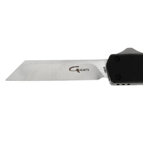 GOLGOTH - G13W - Couteau automatique Wharncliffe : Lame wharncliffe en acier VG10