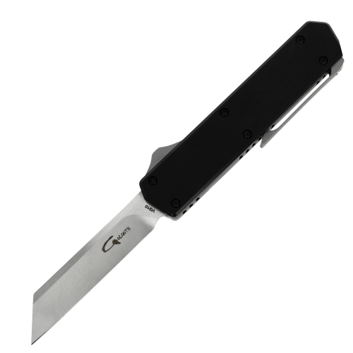 GOLGOTH - G13W - Couteau automatique Wharncliffe : Manche en aluminium et lame wharncliffe en acier VG10