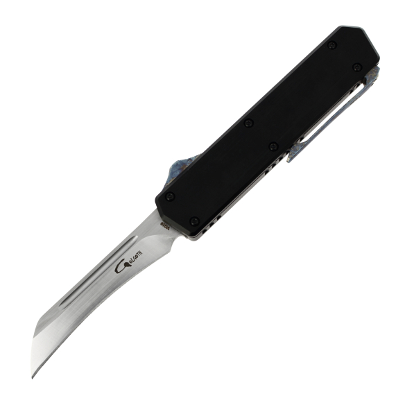 GOLGOTH - G13HB - Couteau automatique HawkBill : Manche en aluminium et lame Hawkbill en acier VG10