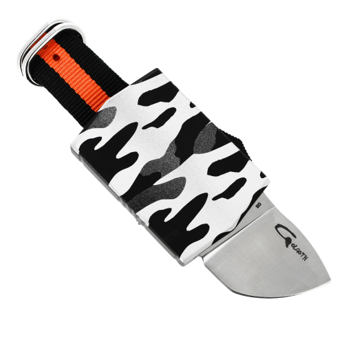 GOLGOTH - G15-CAB - CAMO BLACK - Bracelet Couteau OTF : Manche en aluminium et lame modified en acier D2