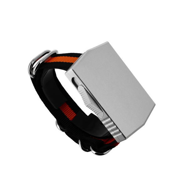 GOLGOTH - G15 SILVER - Bracelet Couteau OTF :  Manche et bouton d'ouverture en aluminium