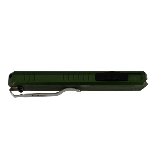 GOLGOTH - G11B2 - Couteaux automatiques OTF Vert :  Manche aluminium et fibre de carbone, clip de poche en acier