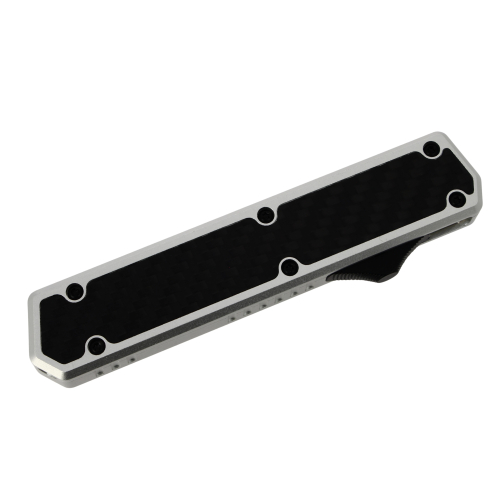 GOLGOTH - G11B6 - Silver OTF : Manche aluminium silver et fibre de carbone