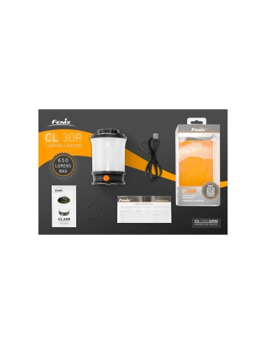 CL30R Noir - Lampe de camping - 650 Lumens