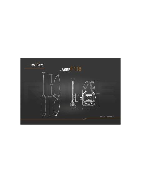Ruike F118B Jager Noir - 223mm