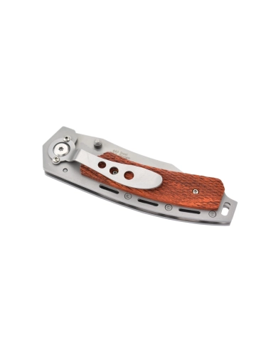 M-Tech - Couteau pliant - Lame acier 440 et manche bois texturé