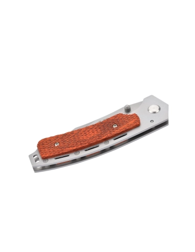 M-Tech - Couteau pliant - Lame acier 440 et manche bois texturé