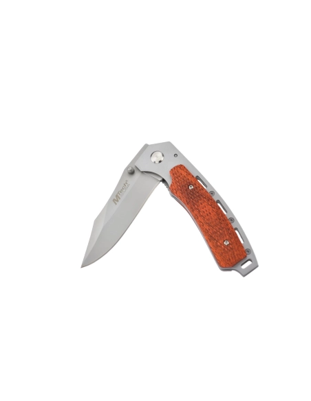 M-Tech - Couteau pliant - Lame acier 440 et manche bois texturé
