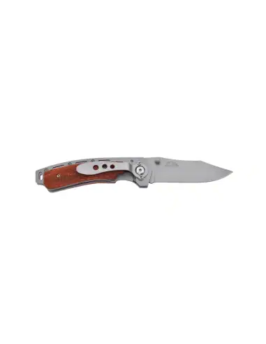 M-Tech - Couteau pliant - Lame acier 440 et manche bois texturé