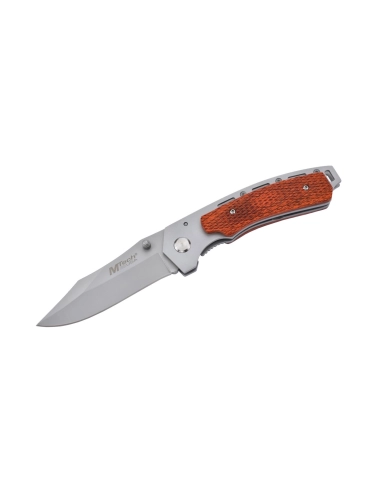 M-Tech - Couteau pliant - Lame acier 440 et manche bois texturé