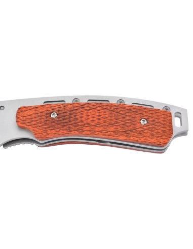 M-Tech - Couteau pliant - Lame acier 440 et manche bois texturé