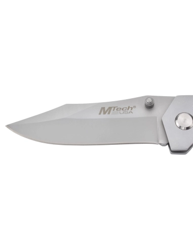 M-Tech - Couteau pliant - Lame acier 440 et manche bois texturé