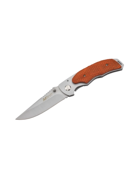 M-Tech - Couteau pliant - Lame acier 440 et manche bois texturé