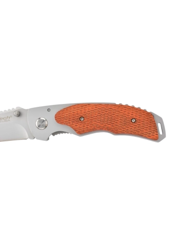 M-Tech - Couteau pliant - Lame acier 440 et manche bois texturé