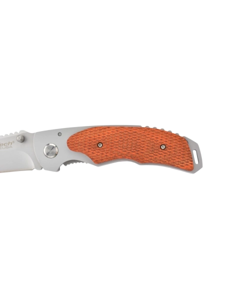 M-Tech - Couteau pliant - Lame acier 440 et manche bois texturé