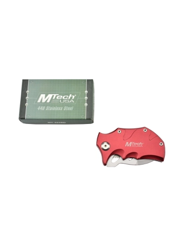 MTech MT-365RD - Couteau de poche Rouge en acier 440