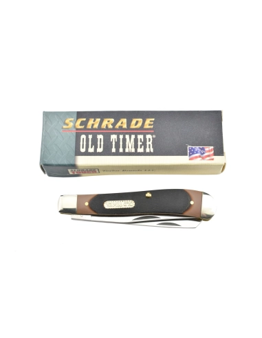 Schrade 94OT Old Timer Couteau de poche à deux lames Trapper Gunstock