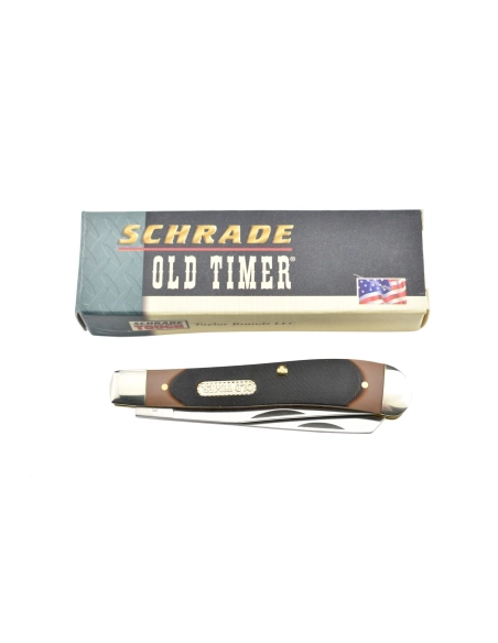 Schrade 94OT Old Timer Couteau de poche à deux lames Trapper Gunstock