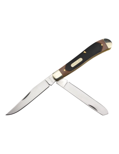 Schrade 94OT Old Timer Couteau de poche à deux lames Trapper Gunstock