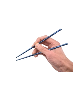 Kizer T309A2 Chopsticks Baguettes en titane pour le repas couleur bleu 2