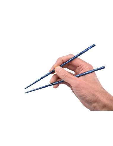 Kizer T309A2 Chopsticks Baguettes en titane pour le repas couleur bleu