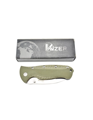 Kizer Ki4416A2 Couteau pliant Justin Gingrich GTi, intercalaires arc-en-ciel