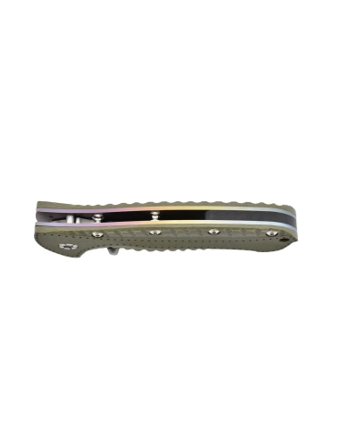 Kizer Ki4416A2 Couteau pliant Justin Gingrich GTi, intercalaires arc-en-ciel