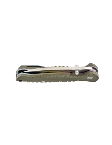 Kizer Ki4416A2 Couteau pliant Justin Gingrich GTi, intercalaires arc-en-ciel