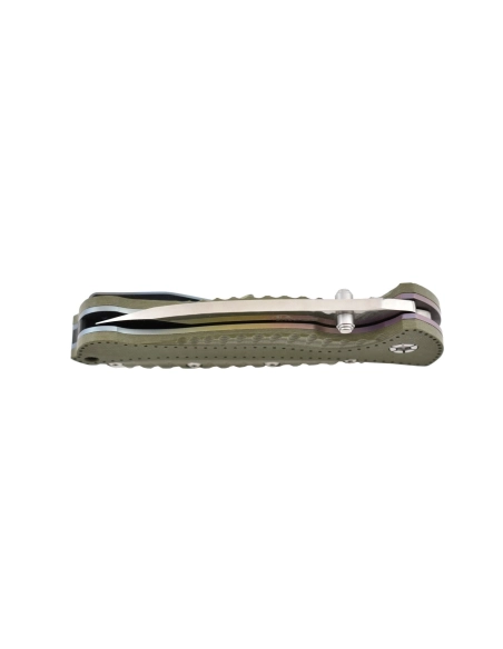 Kizer Ki4416A2 Couteau pliant Justin Gingrich GTi, intercalaires arc-en-ciel
