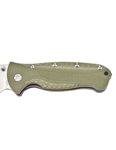 Kizer Ki4416A2 Couteau pliant Justin Gingrich GTi, intercalaires arc-en-ciel