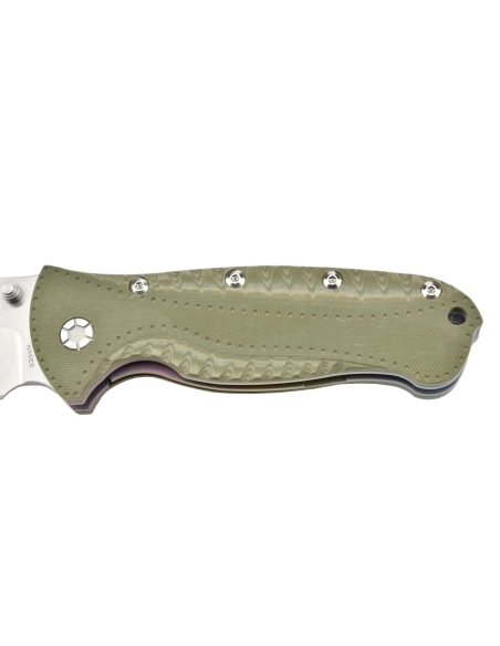 Kizer Ki4416A2 Couteau pliant Justin Gingrich GTi, intercalaires arc-en-ciel