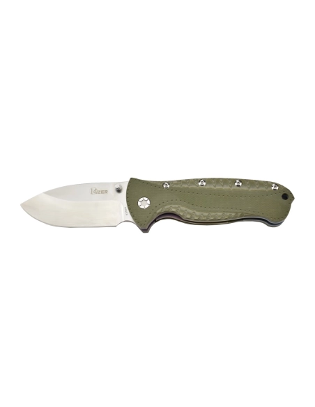 Kizer Ki4416A2 Couteau pliant Justin Gingrich GTi, intercalaires arc-en-ciel