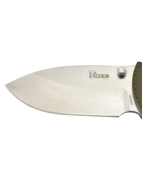 Kizer Ki4416A2 Couteau pliant Justin Gingrich GTi, intercalaires arc-en-ciel