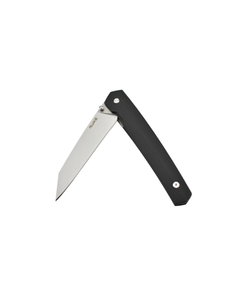 Ruike P865-B Noir Couteau de poche lame acier 14C28N manche G10