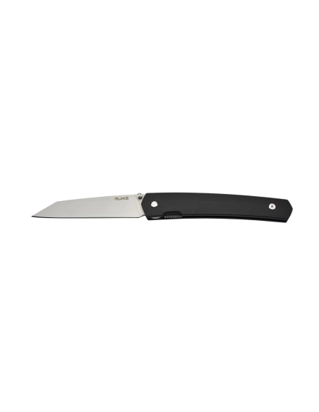 Ruike P865-B Noir Couteau de poche lame acier 14C28N manche G10