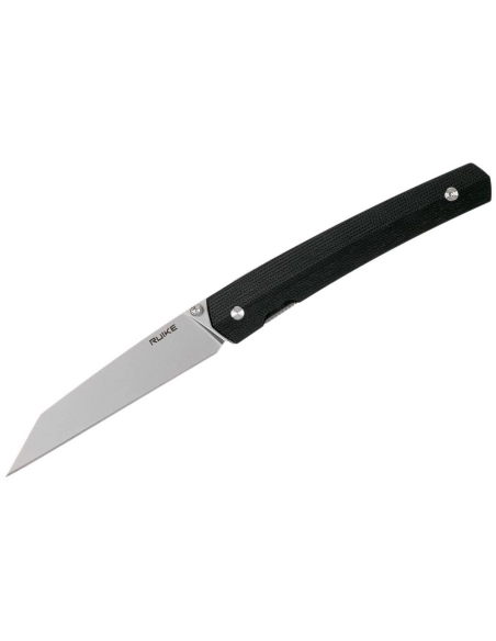 Ruike P865-B Noir Couteau de poche lame acier 14C28N manche G10