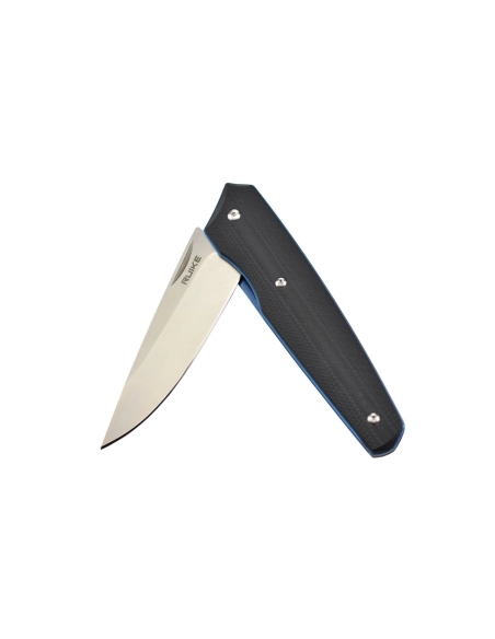 Ruike P848-B Noir Couteau de poche lame acier 14C28N manche G10