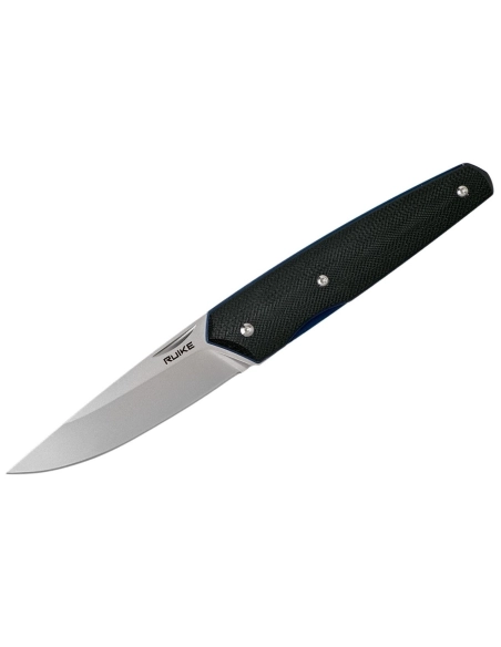 Ruike P848-B Noir Couteau de poche lame acier 14C28N manche G10