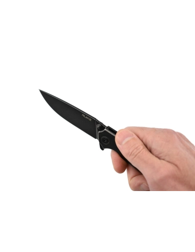 Ruike P801-SB Noir Couteau de poche lame acier 14C28N manche acier 3Cr14N finition délavée