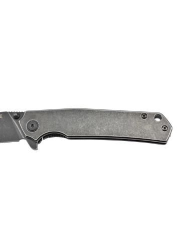 Ruike P801-SB Noir Couteau de poche lame acier 14C28N manche acier 3Cr14N finition délavée