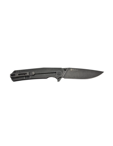 Ruike P801-SB Noir Couteau de poche lame acier 14C28N manche acier 3Cr14N finition délavée